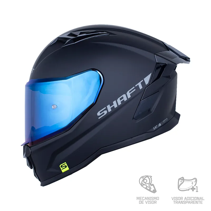 CASCO INTEGRAL SHAFT 556 TAIPAN SOLID NEGRO GRIS VISOR COLOR
