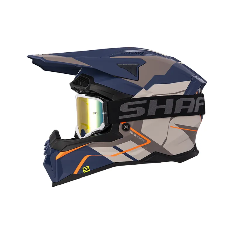 CASCO CROSS SHAFT MX60 JOUKAR AZUL OSCURO NARANJA