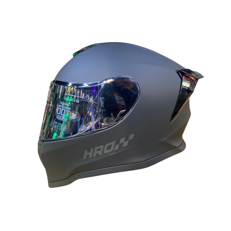 CASCO INTEGRAL HRO 506 SP SOLID NEGRO MATE GRIS OSCURO VISOR COLOR