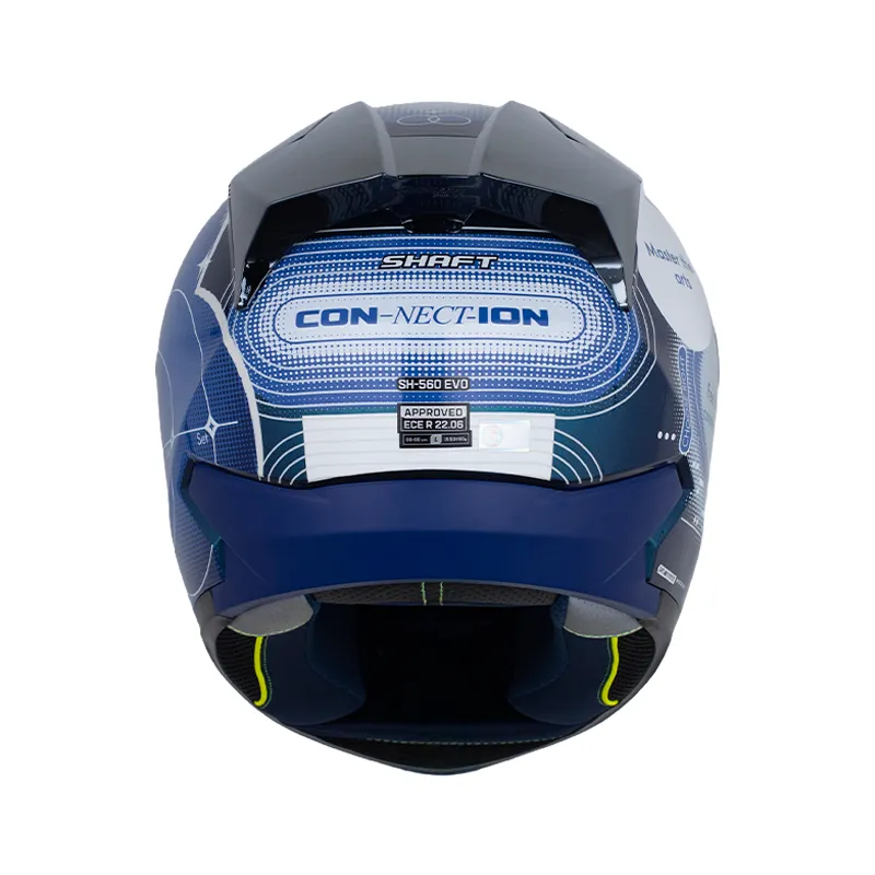 CASCO INTEGRAL SHAFT 560 EVO CONNECTION CAMALE AZUL OSCURO VISOR COLOR