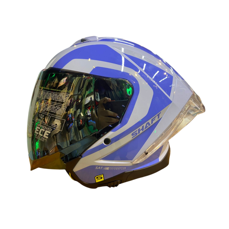 CASCO ABIERTO SHAFT 246 SP NORTH AZUL CLARO AZUL VISOR COLOR