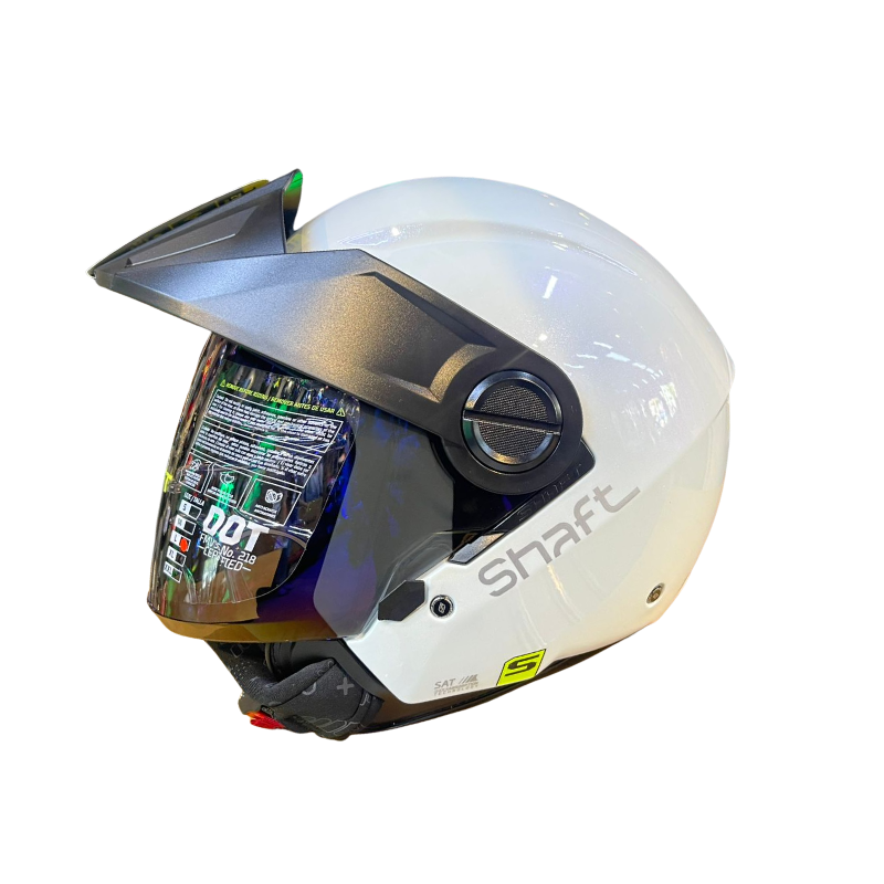 CASCO ABIERTO SHAFT 212 SOLID CAMALE PLATEADO VISOR COLOR