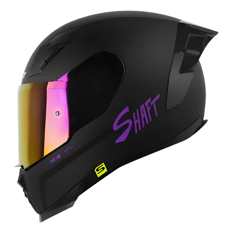 CASCO INTEGRAL SHAFT 562 R SOLID NEGRO MORADO VISOR IRIDIUM