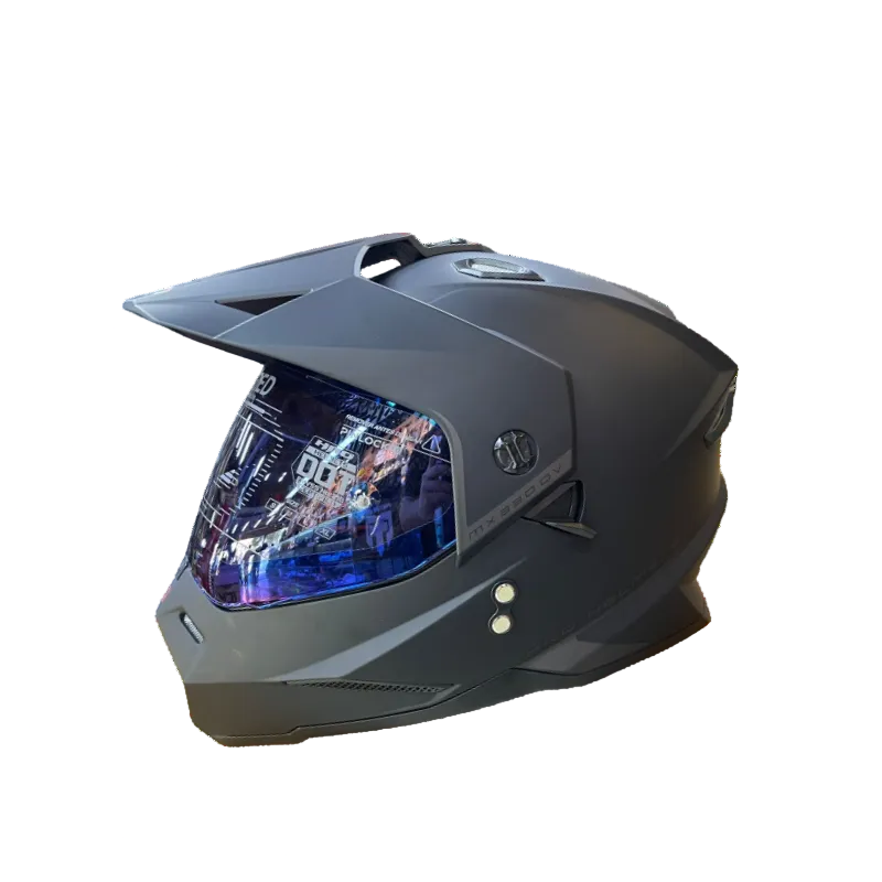 CASCO MULTIPROPOSITO HRO MX330 DV SOLID NEGRO MATE OSCURO VISOR COLOR