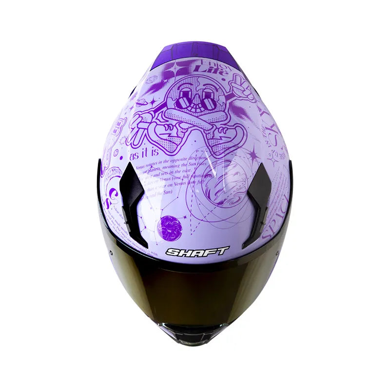 CASCO INTEGRAL SHAFT 562R SPACES MORADO VISOR COLOR