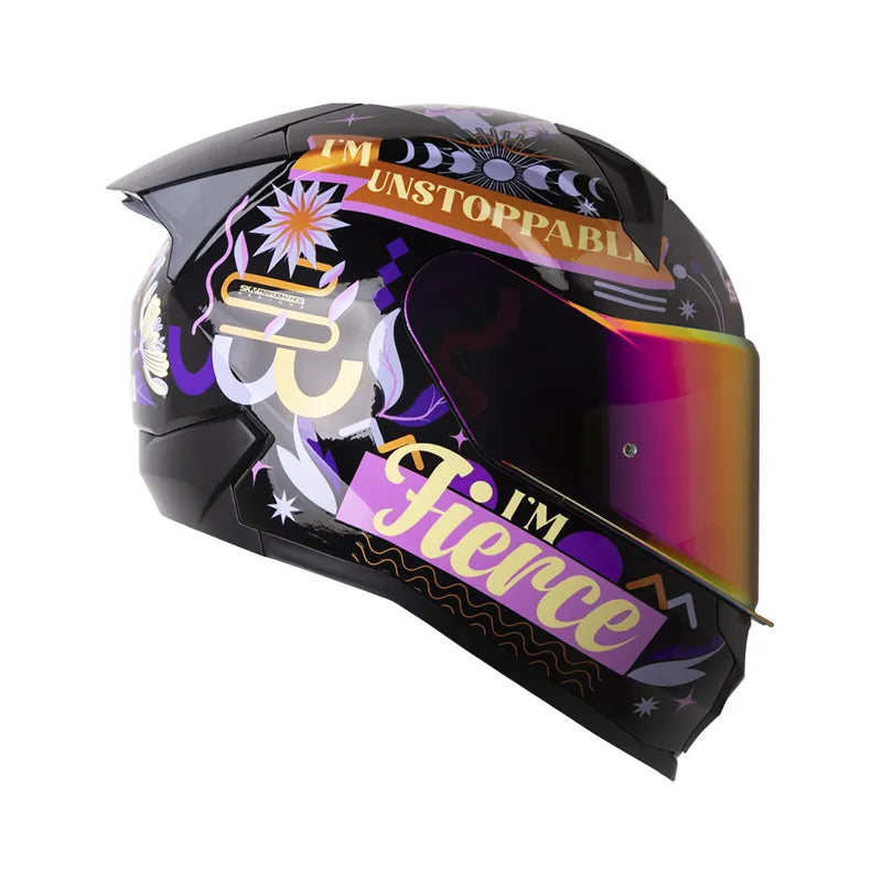 CASCO INTEGRAL SHAFT 560 EVO UNSTOPPABLE NEGRO DORADO VISOR COLOR