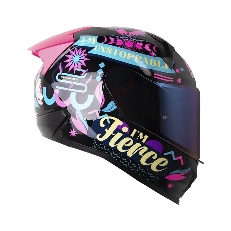 CASCO INTEGRAL SHAFT 560 EVO UNSTOPPABLE NEGRO AZUL VISOR HUMO