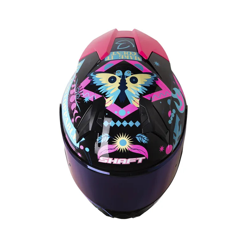 CASCO INTEGRAL SHAFT 560 EVO UNSTOPPABLE NEGRO AZUL VISOR HUMO
