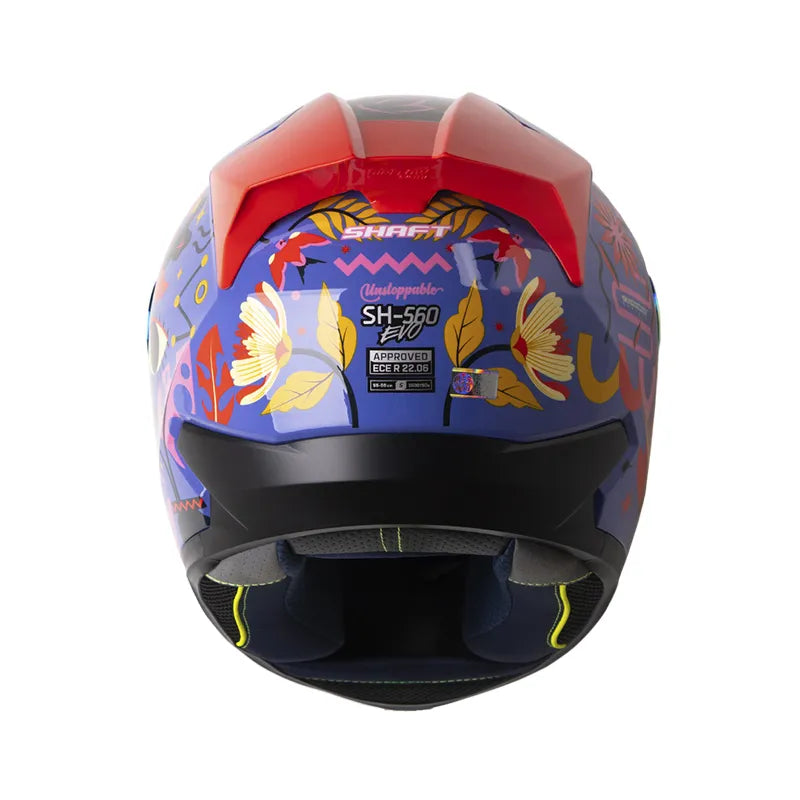CASCO INTEGRAL SHAFT 560 EVO UNSTOPPABLE AZUL ROSADO VISOR COLOR