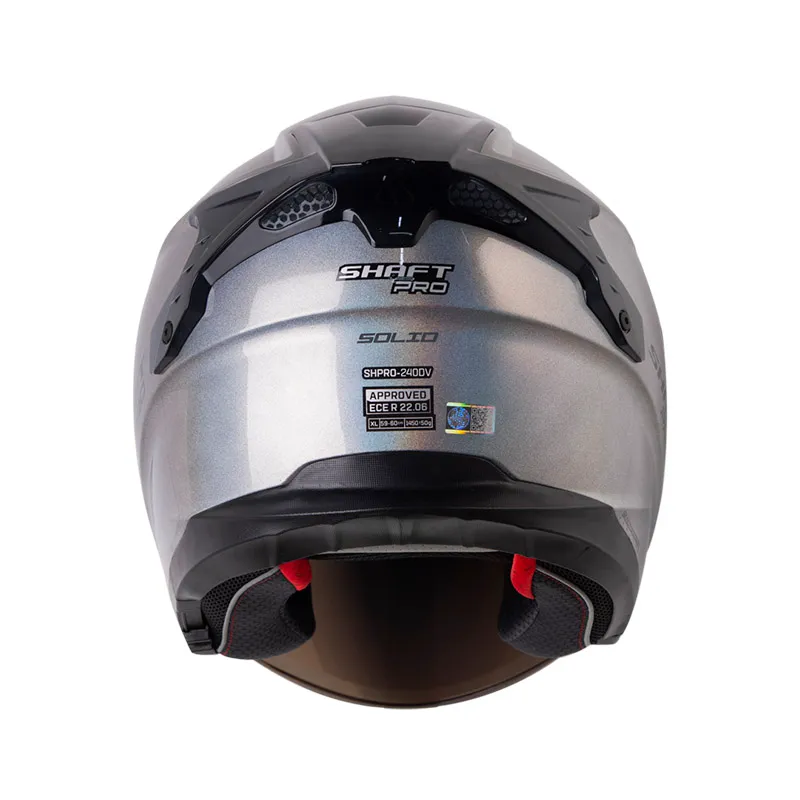 CASCO ABIERTO SHAFT PRO 240 DV SOLID CAMALE PLATEADO VISOR COLOR