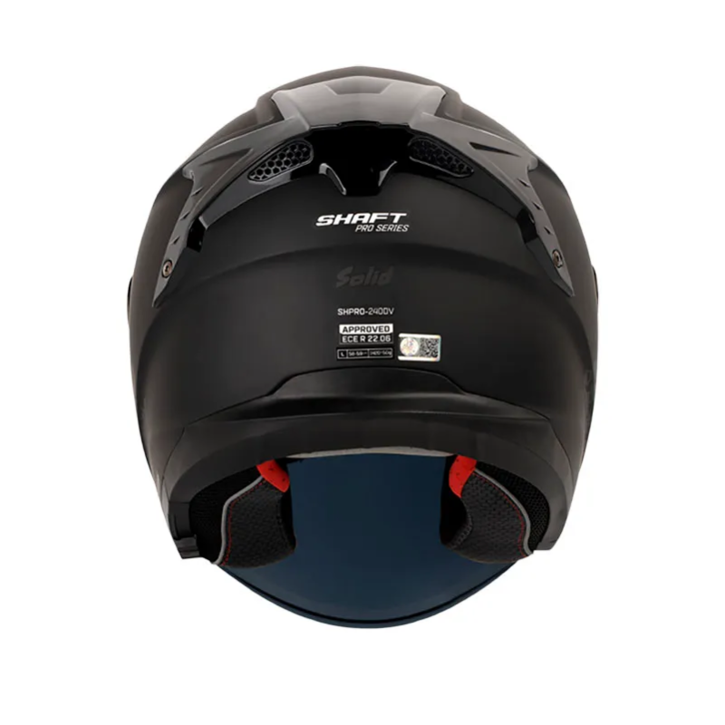 CASCO ABIERTO SHAFT PRO 240 DV SOLID NEGRO GRIS OSCURO VISOR COLOR