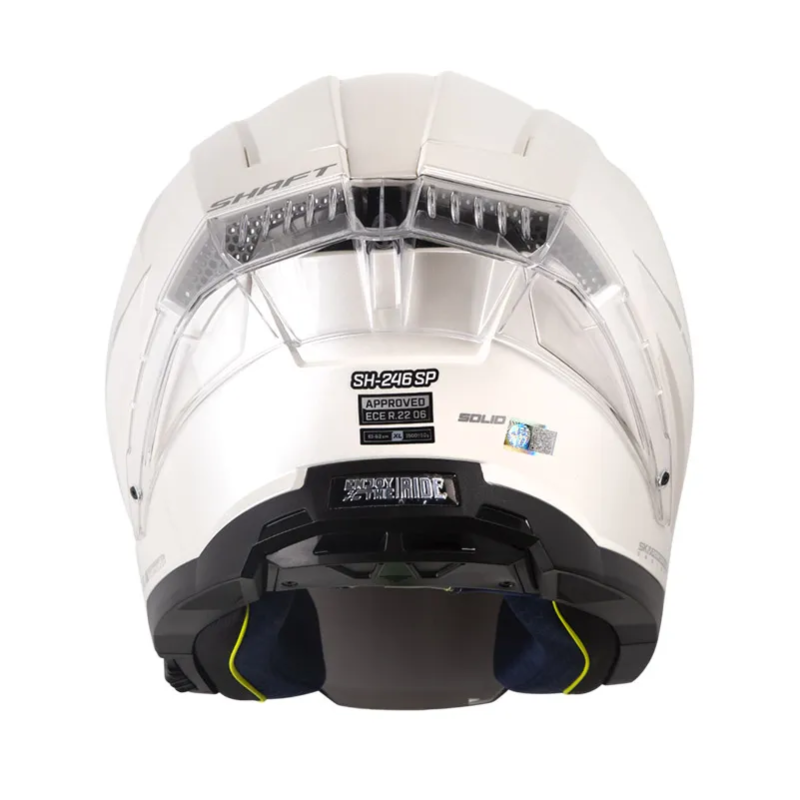 CASCO ABIERTO SHAFT 246 SP SOLID BLANCO PLATEADO VISOR COLOR