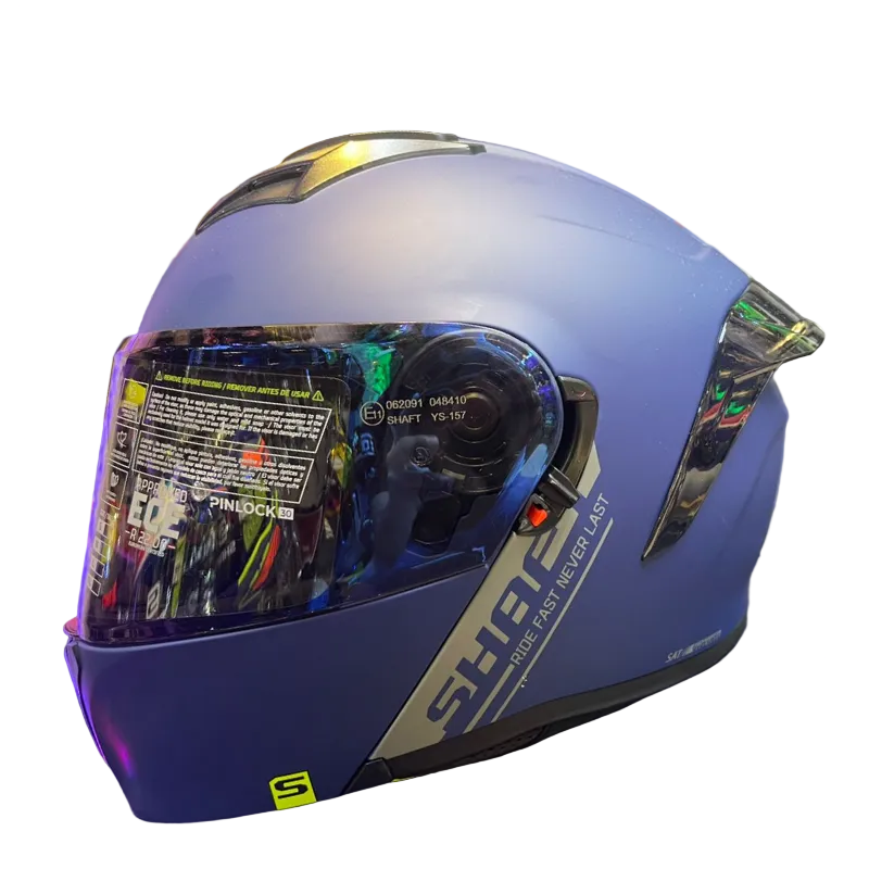 CASCO ABATIBLE SHAFT 3820 SP SOLID AZUL OSCURO / GRIS VISOR COLOR