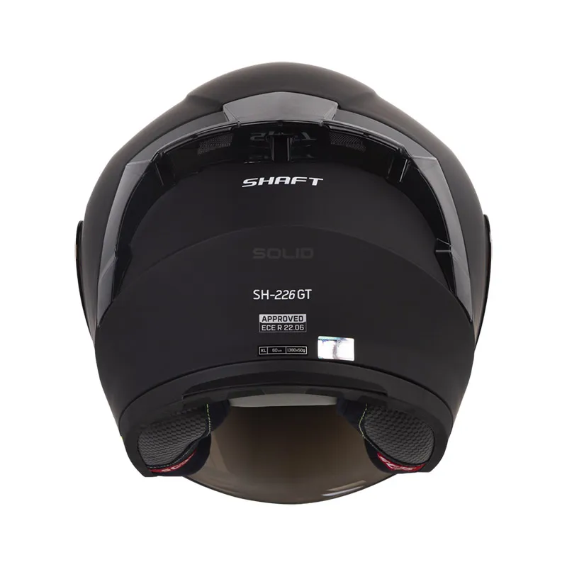 CASCO ABIERTO SHAFT 226 GT SOLID NEGRO GRIS OSCURO VISOR COLOR