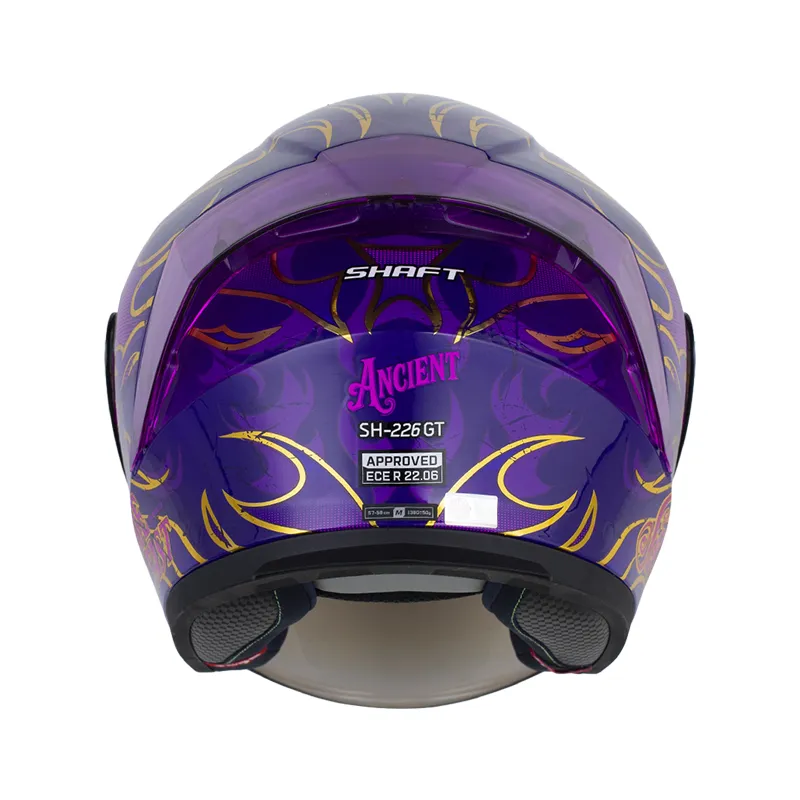 CASCO ABIERTO SHAFT 226 GT ANCIEN MORADO OSCURO FUCSIA VISOR COLOR