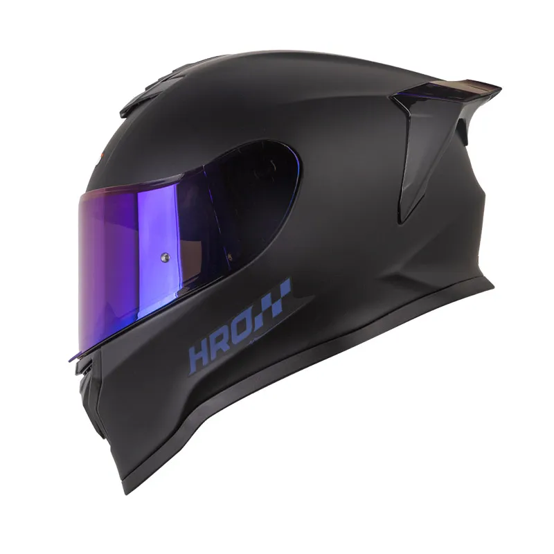 CASCO INTEGRAL HRO 506 SP SOLID NEGRO AZUL OSCURO VISOR COLOR