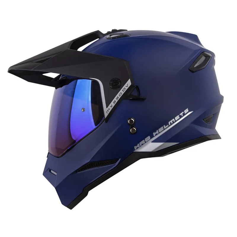 CASCO MULTIPROPOSITO HRO MX330DV SOLID AZUL OSCURO VISOR COLOR