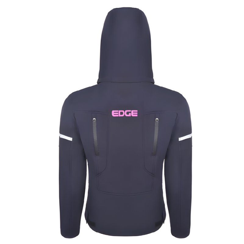 CHAQUETA EDGE SPORT AZUL OSCURO CON ROSADO (DAMA)