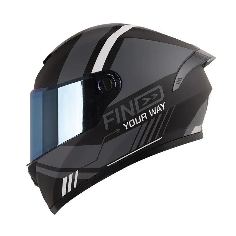 CASCO INTEGRAL X_ONE X-500GT EVO BARDOK NEGRO GRIS VISOR COLOR
