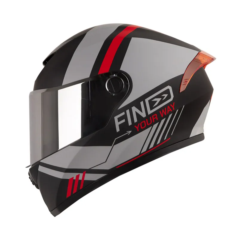 CASCO INTEGRAL X_ONE X-500GT EVO BARDOK NEGRO ROJO VISOR COLOR