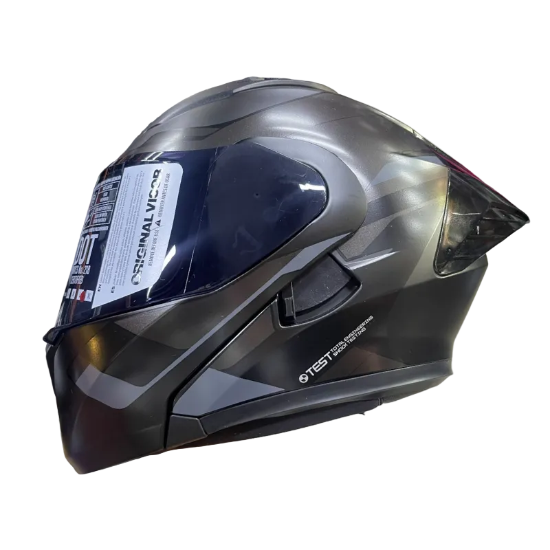 CASCO ABATIBLE ICH 3130 ORIKA NEGRO MATE GRIS OSCURO VISOR HUMO