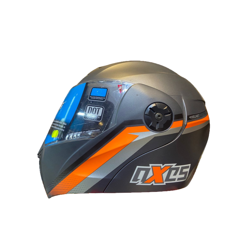 CASCO ABATIBLE 3110 AXXES TT MATE NARANJADO VISOR TRANSPARENTE