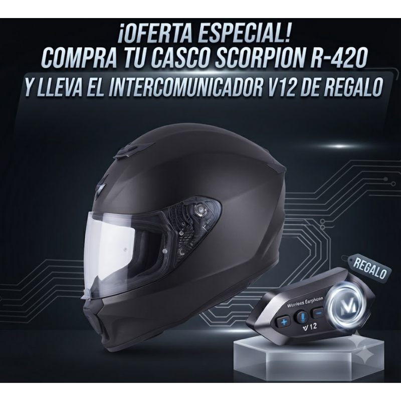 CASCO SCORPION R-420 + INTERCOMUNICADOR