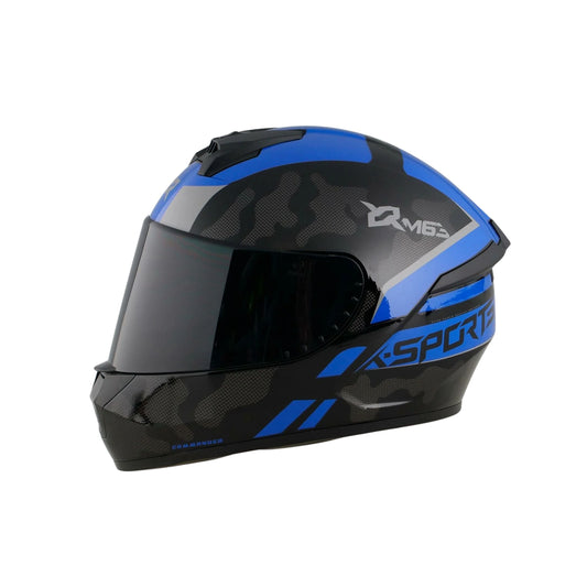 CASCO XSPORTS M63.(NEGRO/AZUL)