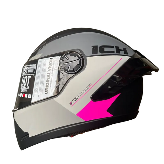 CASCO INTEGRAL ICH 501_SP FUNN NEGRO FUCSIA/GRIS VISOR HUMO