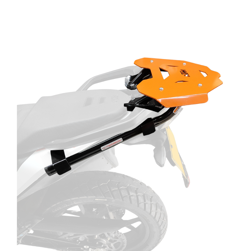 SOPORTE DE CARGA O PARRILLA PROMECOL KTM ADVENTURE 250/390 BASE NARANJADA