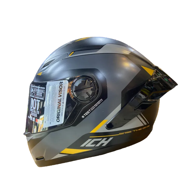CASCO INTEGRAL ICH 501 SP BRAZUK NEGRO MATE GRIS DORADO VISOR HUMO