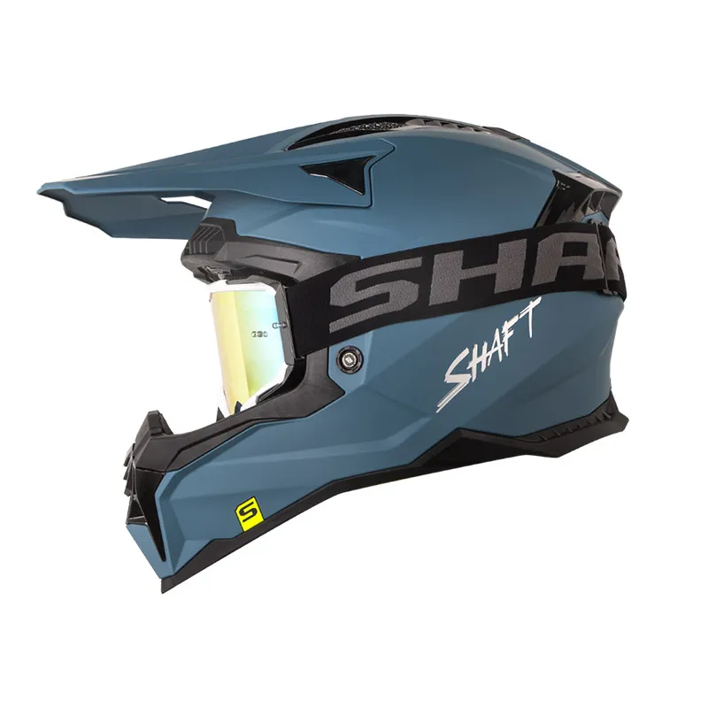 CASCO CROSS SHAFT MX60 SOLID AZUL OSCURO PLATEADO