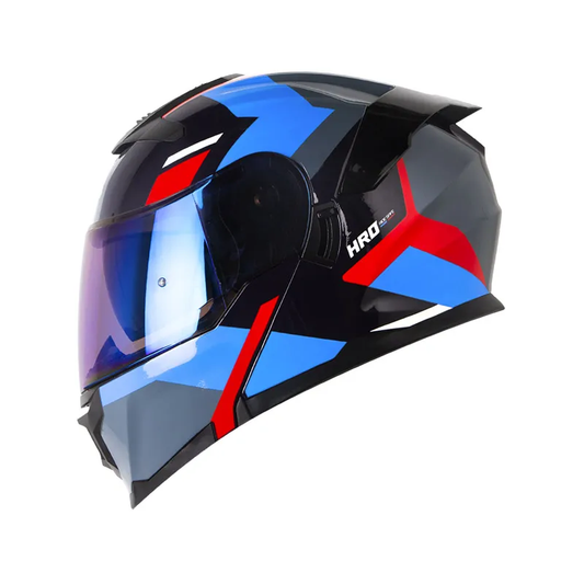 CASCO ABATIBLE HRO 3440 DV FILO GRIS OSCURO AZUL VISOR COLOR