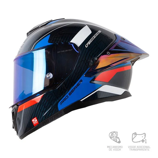 CASCO INTEGRAL SHAFT PRO 620C EVO HALD AZUL CLARO VISOR AZUL