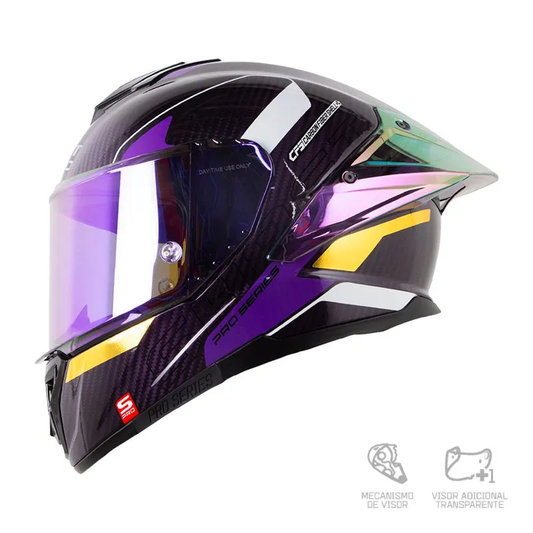 CASCO INTEGRAL SHAFT PRO 620C EVO HALD MORADO CLARO VISOR MORADO RETRO