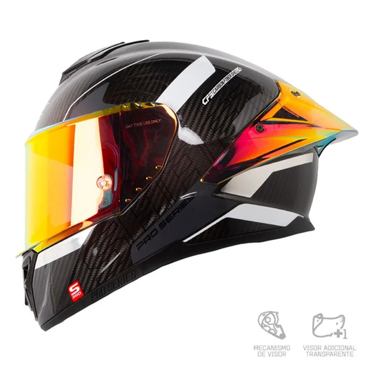 CASCO INTEGRAL SHAFT PRO 620C EVO HALD NEGRO CLARO GRIS VISOR ROJO RETRO