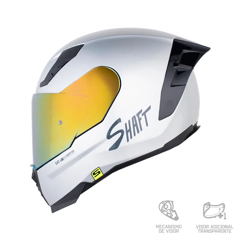 CASCO INTEGRAL SHAFT 562 R SOLID CAMALE GRIS OSCURO VISOR IRIDIUM