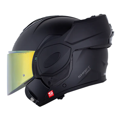 CASCO ABATIBLE SHAFT PRO 4180 FLIP UP SOLID NEGRO GRIS OSCURO VISOR IRIDIUM