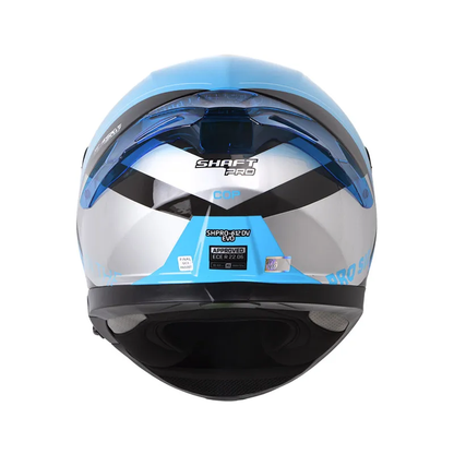 CASCO INTEGRAL SHAFT PRO 612 DV EVO COP GRIS OSCURO AZUL CLARO VISOR COLOR