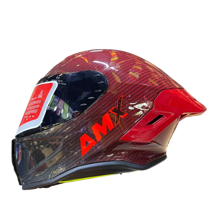 CASCO INTEGRAL AMX STREAMX CARBONO ROJO