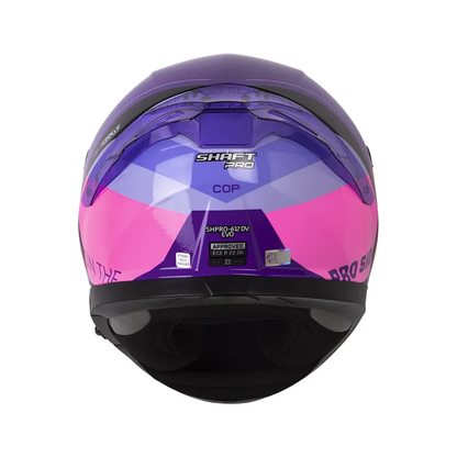 CASCO INTEGRAL SHAFT PRO 612 DV EVO COP MORADO CLARO VISOR COLOR