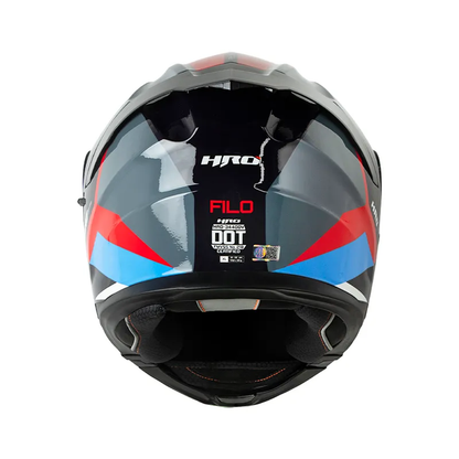 CASCO ABATIBLE HRO 3440 DV FILO GRIS OSCURO AZUL VISOR COLOR