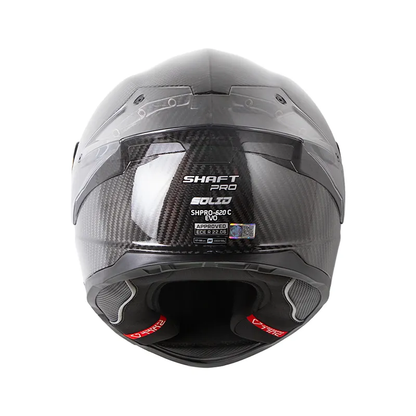 CASCO INTEGRAL SHAFT PRO 620C EVO SOLID 3K NEGRO CLARO PLATEADO VISOR AZUL