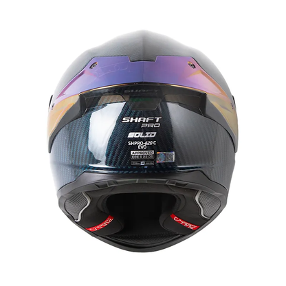 CASCO INTEGRAL SHAFT PRO 620C EVO SOLID 3K AZUL CLARO PLATEADO VISOR AZUL