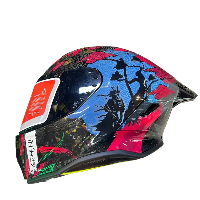 CASCO INTEGRAL AMX STREAM ZYRON AZUL ROJO