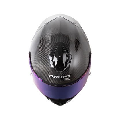 CASCO INTEGRAL SHAFT PRO 620C EVO SOLID 3K NEGRO CLARO PLATEADO VISOR AZUL