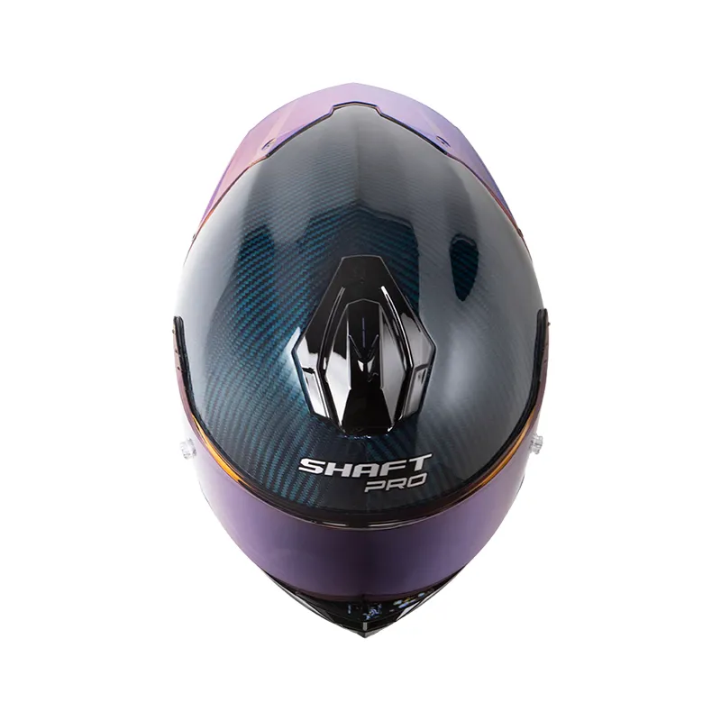 CASCO INTEGRAL SHAFT PRO 620C EVO SOLID 3K AZUL CLARO PLATEADO VISOR AZUL