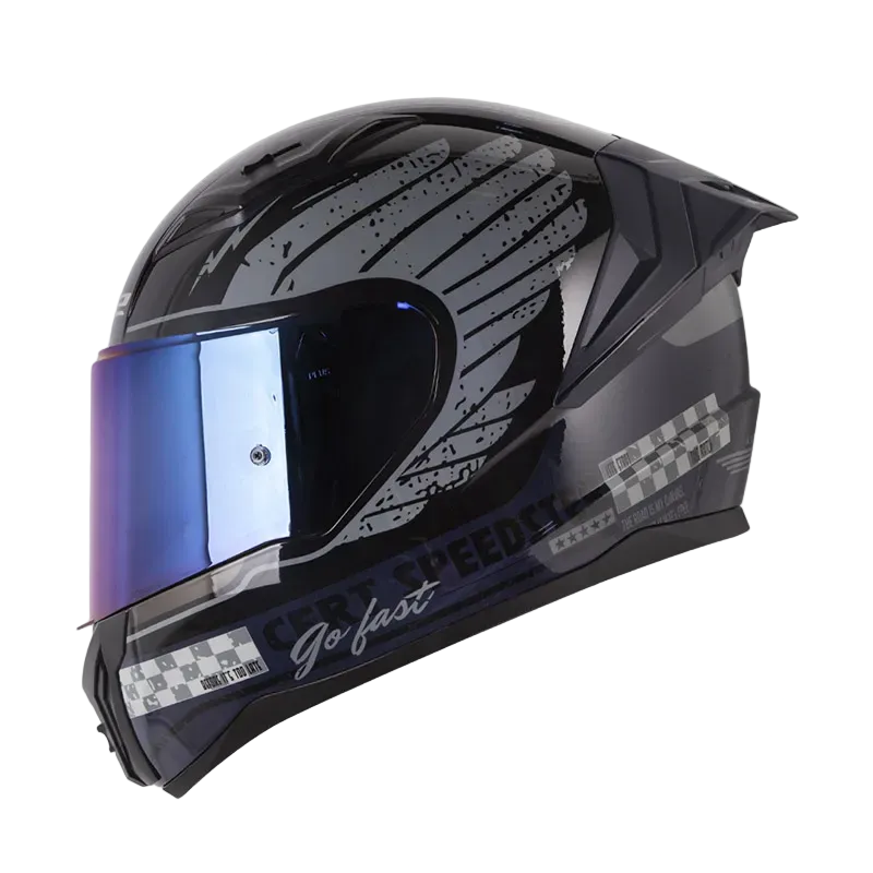 CASCO INTEGRAL LS2 FF810 READY SET NEGRO AZUL OSCURO VISOR COLOR