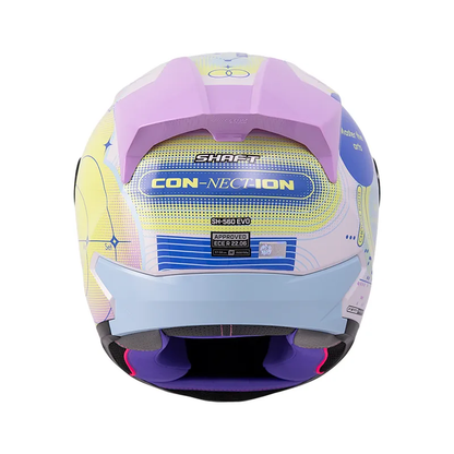 CASCO INTEGRAL SHAFT 560 EVO CONNECTION MORADO CLARO VISOR COLOR