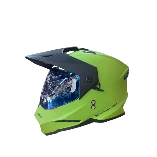 CASCO MULTIPROPOSITO X_ONE X-MX328 DV SOLID VERDE NEGRO VISOR COLOR
